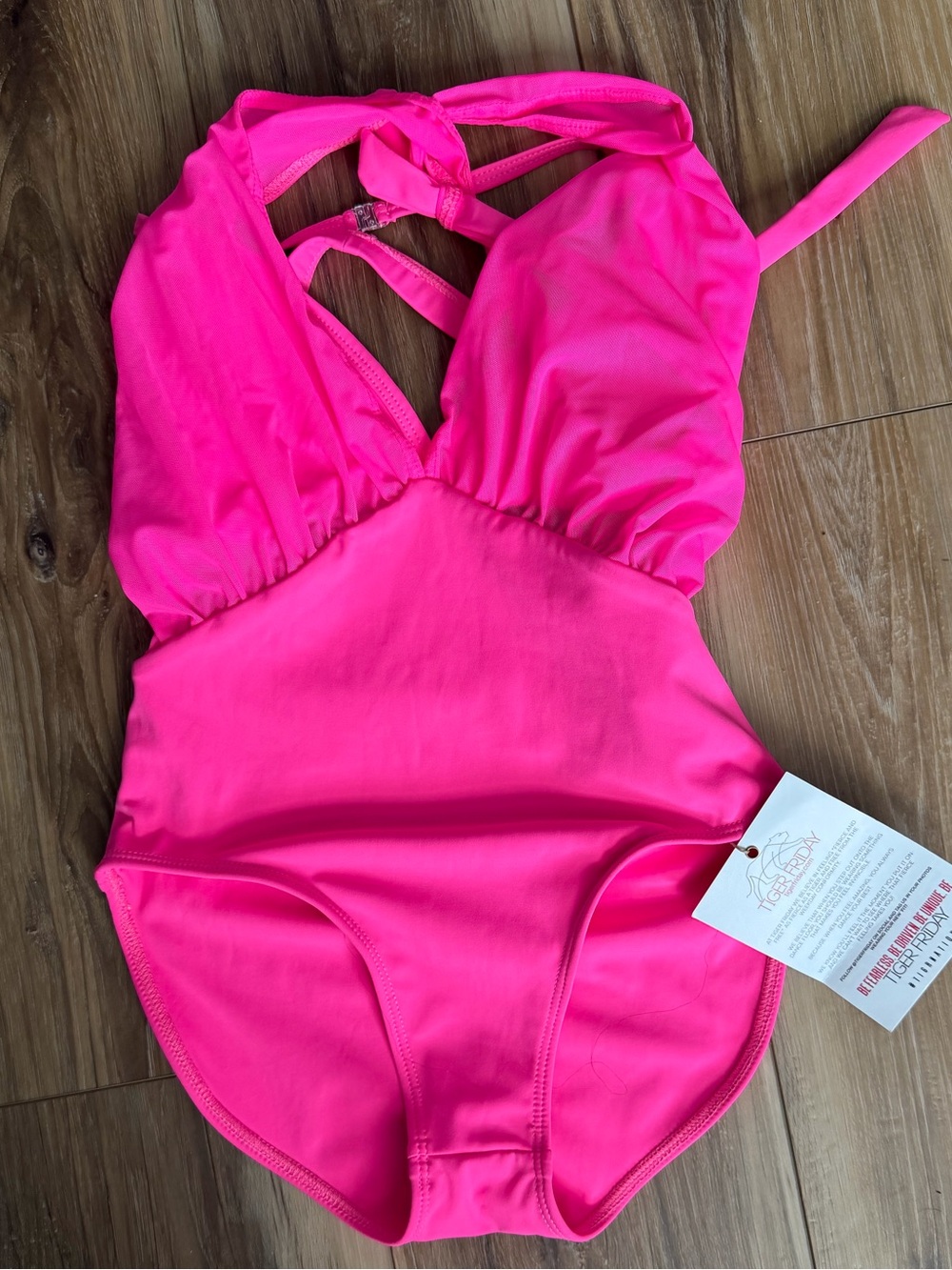 Adult small NWT Tiger Friday Marilyn Hot punk / hot pink 2 piece leotard